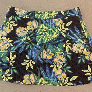 Lilly Pulitzer Floral Skort - Blue and Yellow